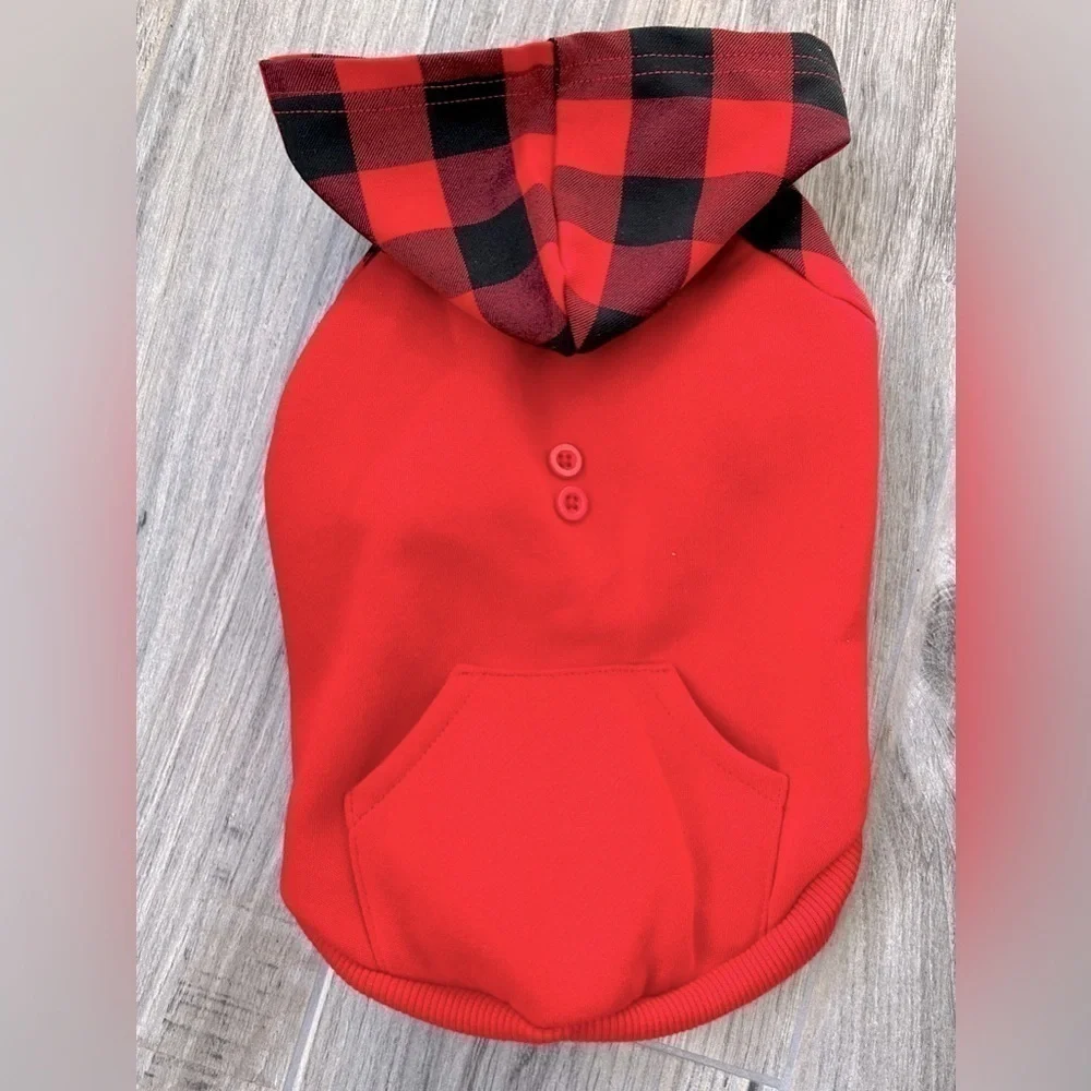 Frienperro Buffalo Plaid Dog Hoodie